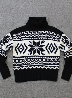 乐福佬仁女装 大图腾高领针织衫we shi today 21