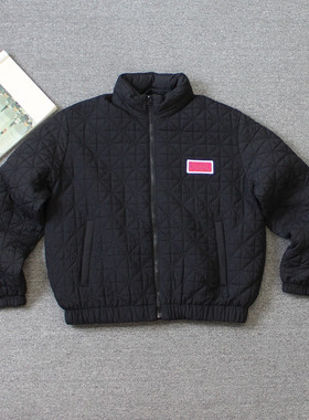 啃走女装 厚款 缝线菱格立领连帽羽绒服外套we shi today C7