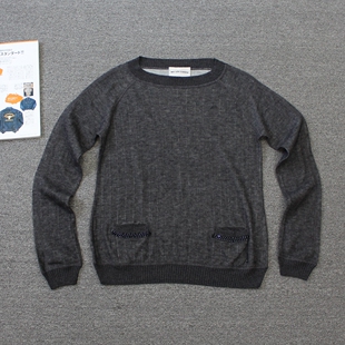 啊勾女装 条纹圆领针织衫we shi today