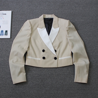 女装 短款双排扣西装领夹克外套 微瑕we shi today