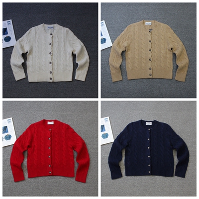 乐福佬仁女装 羊毛羊绒 经碘扭花针织外套we shi today F31