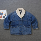 厚款 青果领夹棉牛仔夹克外套we shi 美系洛山几女装 today