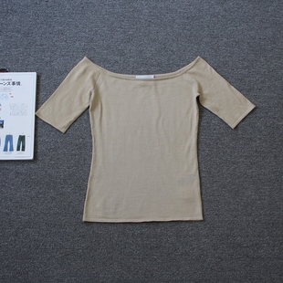 乐福佬仁黑标女装 大圆领短袖羊绒+真丝针织衫瑕疵we shi today25