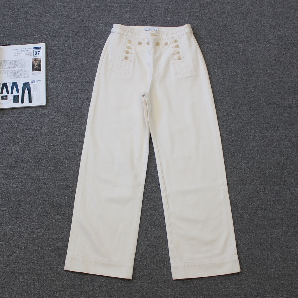 美系奢拍TB女装 复古高腰直筒休闲裤we shi today 12