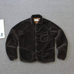 乐福佬仁双啊男女同款 毛毯内里灯芯绒复古工装夹克weshitodayD19
