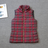 轻薄款 立领格子羽绒马甲外套we shi 乐福佬仁女装 today F14