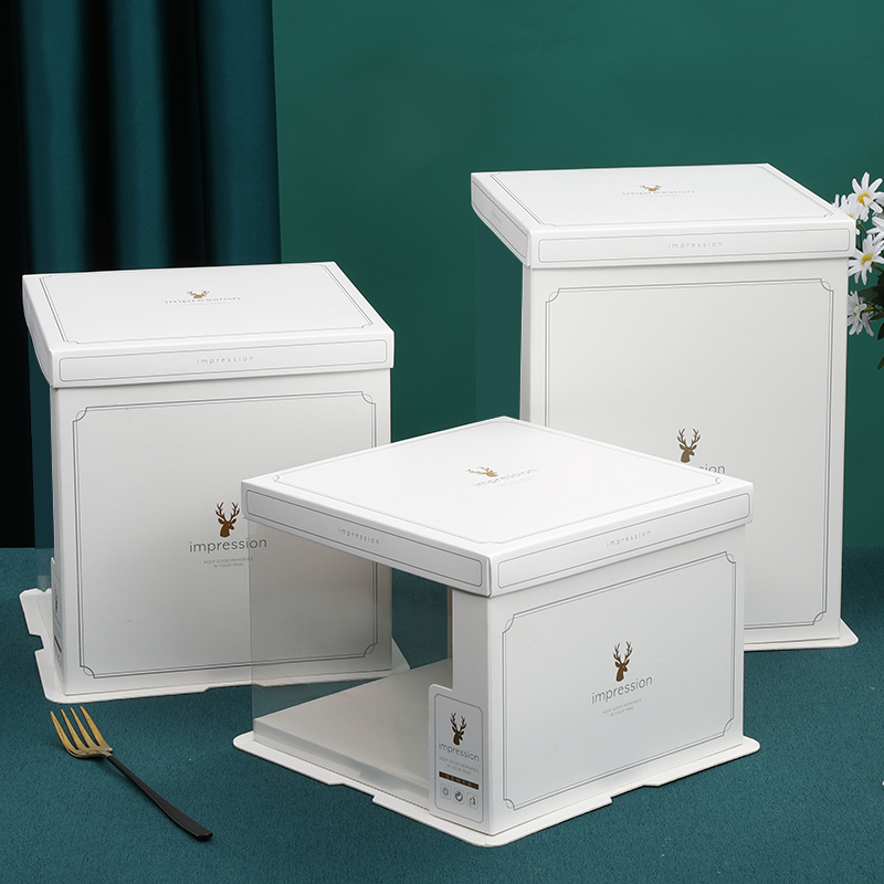 网红半透明生日蛋糕包装盒