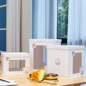 新款 盒定制 网红透明开窗生日蛋糕盒子6六8八10十12寸双层加高包装