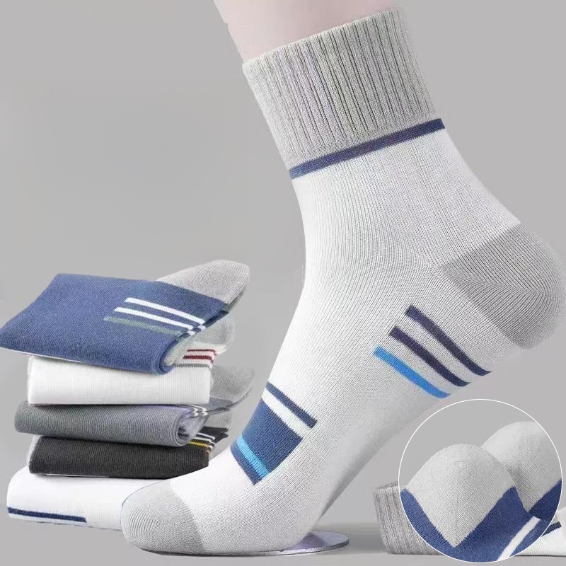 10双袜子男款棉耐磨防臭吸汗中筒袜春秋冬天四季中筒棉运动袜。。