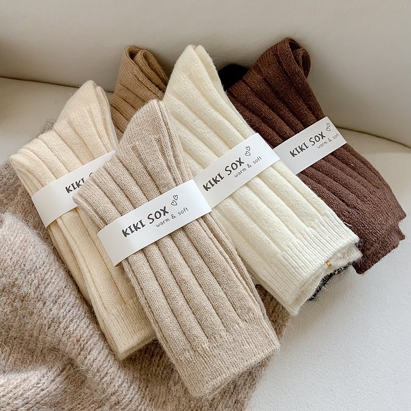 秋冬女用纯色羊毛袜加厚保暖时尚日式条纹羊绒长筒袜。,女士内衣/男士内衣/家居服,中筒袜,淘宝优惠券,粉丝福利购,淘宝优惠卷