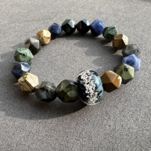 宠物纪念骨灰牙齿手链琉璃定制猫狗留念生命晶石燃後星尘多宝珠款