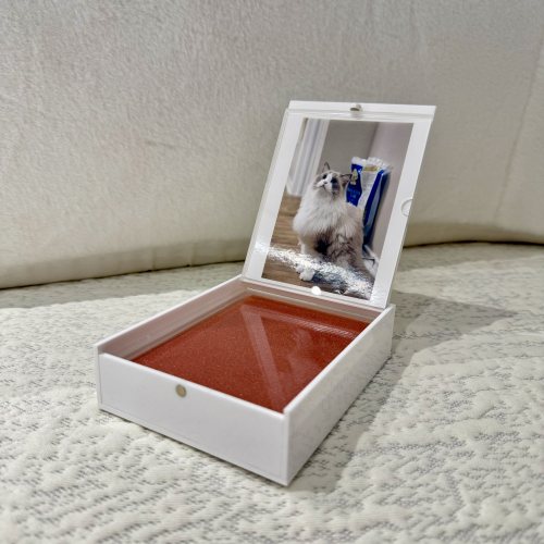宠物爪印纪念相框萌宠狗狗猫咪新型泡沫印泥脚印纪念品照片摆件