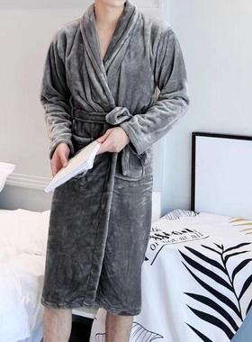 sleep clothes women men night gown robe couple winter dress
