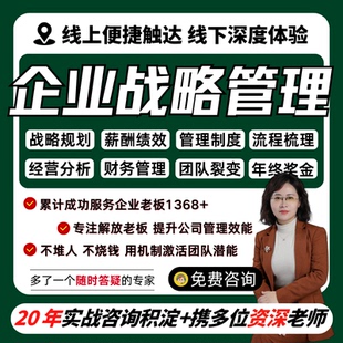 企业经营战略规划咨询薪酬绩效考核设计公司全套管理制度方案定制