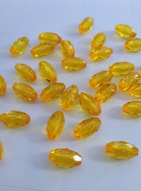 麦穗 稻穗 银柳 透明切面防水晶 金黄色 红色 紫色米型珠 橄榄珠