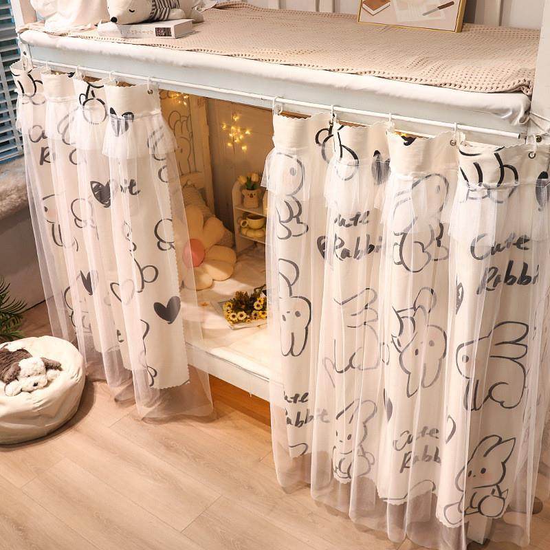 宿舍带纱床帘上下铺床遮挡帘子床围挡布遮光寝室大学生上铺窗帘,床上用品,蚊帐,淘宝优惠券,粉丝福利购,淘宝优惠卷