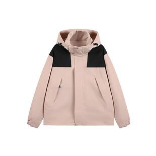 2026 men clothes情侣冲锋衣男女款外套春秋季韩版休闲连帽户外登