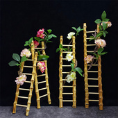 刺身摆盘装 饰竹梯子点缀摆件日料三文鱼盘饰日韩料理竹梯藤花创意