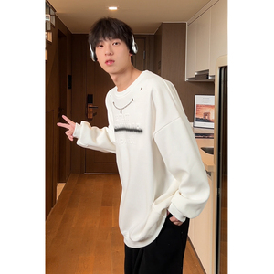 （数据）美式重磅圆领卫衣男女2025新款春秋款外套WY231-P75,搭配长靴短外套图片