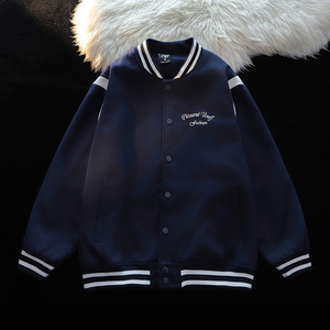 美式复古棒球服外套男春秋设计感字母刺绣夹克 1015-JK113-P125图片