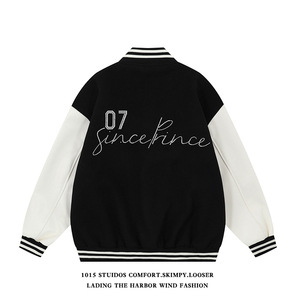 （直播品质）美式复古棒球服设计感潮牌夹克外套 1015-JK126-P135图片