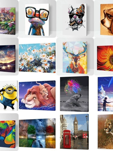 Акриловая DIY Canvas Painting By Numbers Paint Toys Комната DEC или