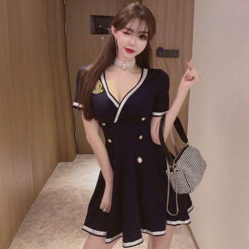 性感V领时尚包臀A字裙女夏装2020新款收腰显瘦学院风气质连衣裙女|ruв категории плесень играть/Аниме/вокруг/cos/настольные игры, Косплей одежды/реквизит/услуги, Косплей женской одежды - от Buy2taobao.com для оказания профессиональной услуги покупки агента Taobao