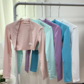 肯豆同款 运动速干披肩女防晒跑步瑜伽健身普拉提服外搭健身罩衫