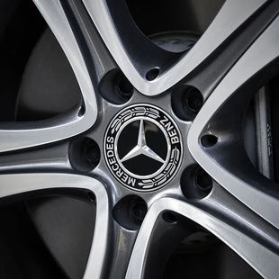 S级E300 GLC ML350 GLE AMG车轮胎标志 glk300 奔驰轮毂盖标C200