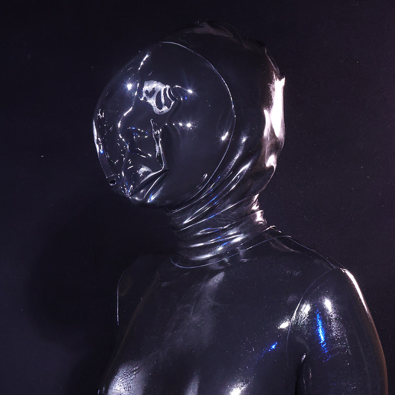 thumbnail for Qianzhi K latex head cover, Halloween cos mask, cosplay mask, latexmask, and latex coat