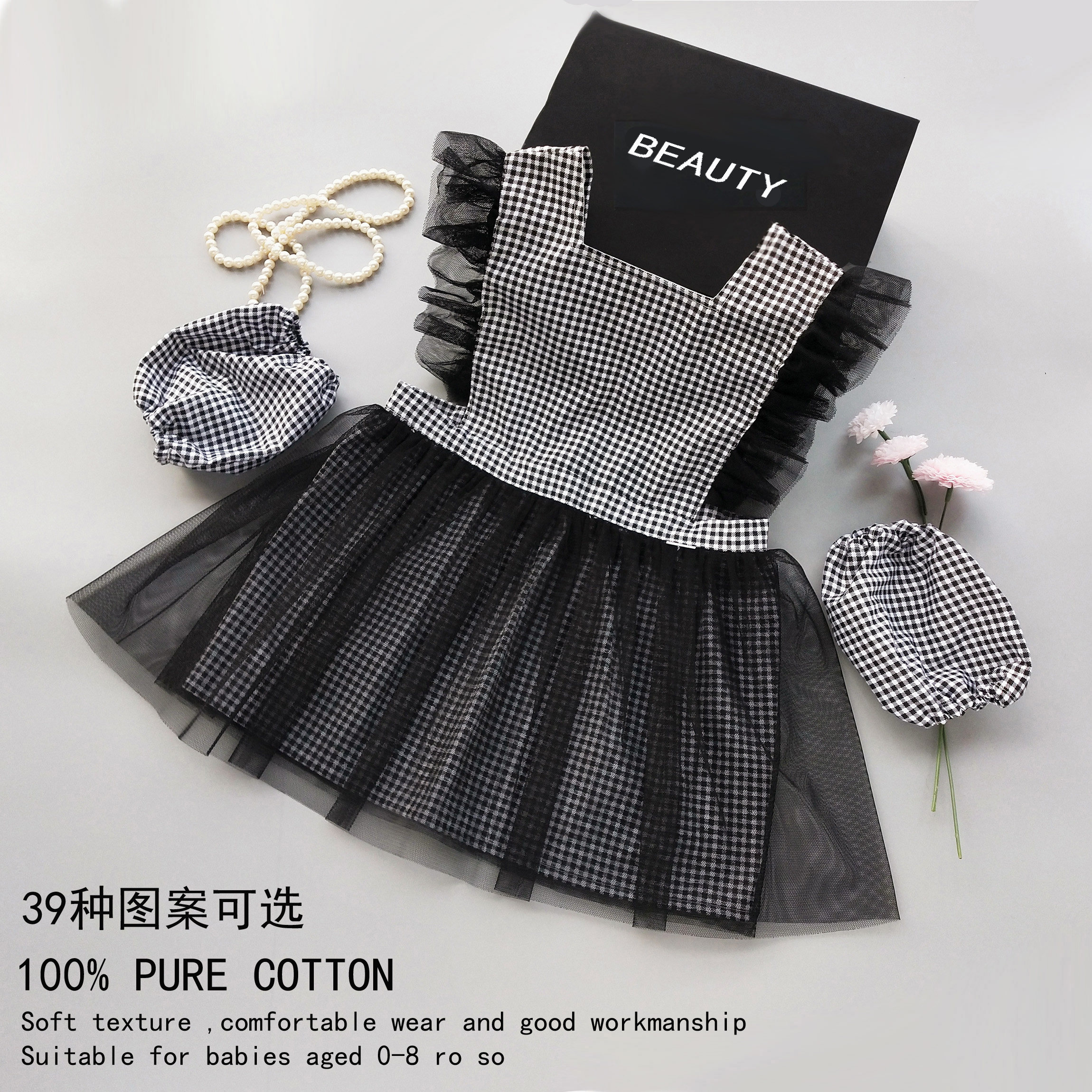 纯棉无袖罩衣可套羽绒服防水防脏