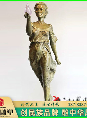 玻璃钢商业风步行街人物塑像定制