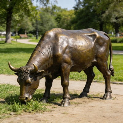 玻璃钢户外仿真动物铜牛雕塑园林景观模型标本农场房地产装饰摆件
