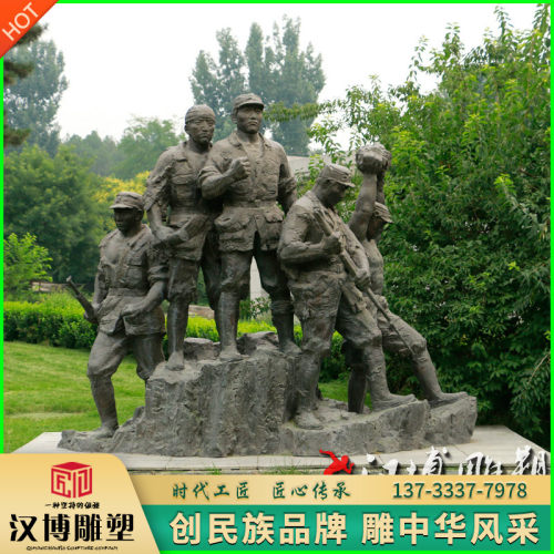 玻璃钢户外景观园林人物雕塑定制