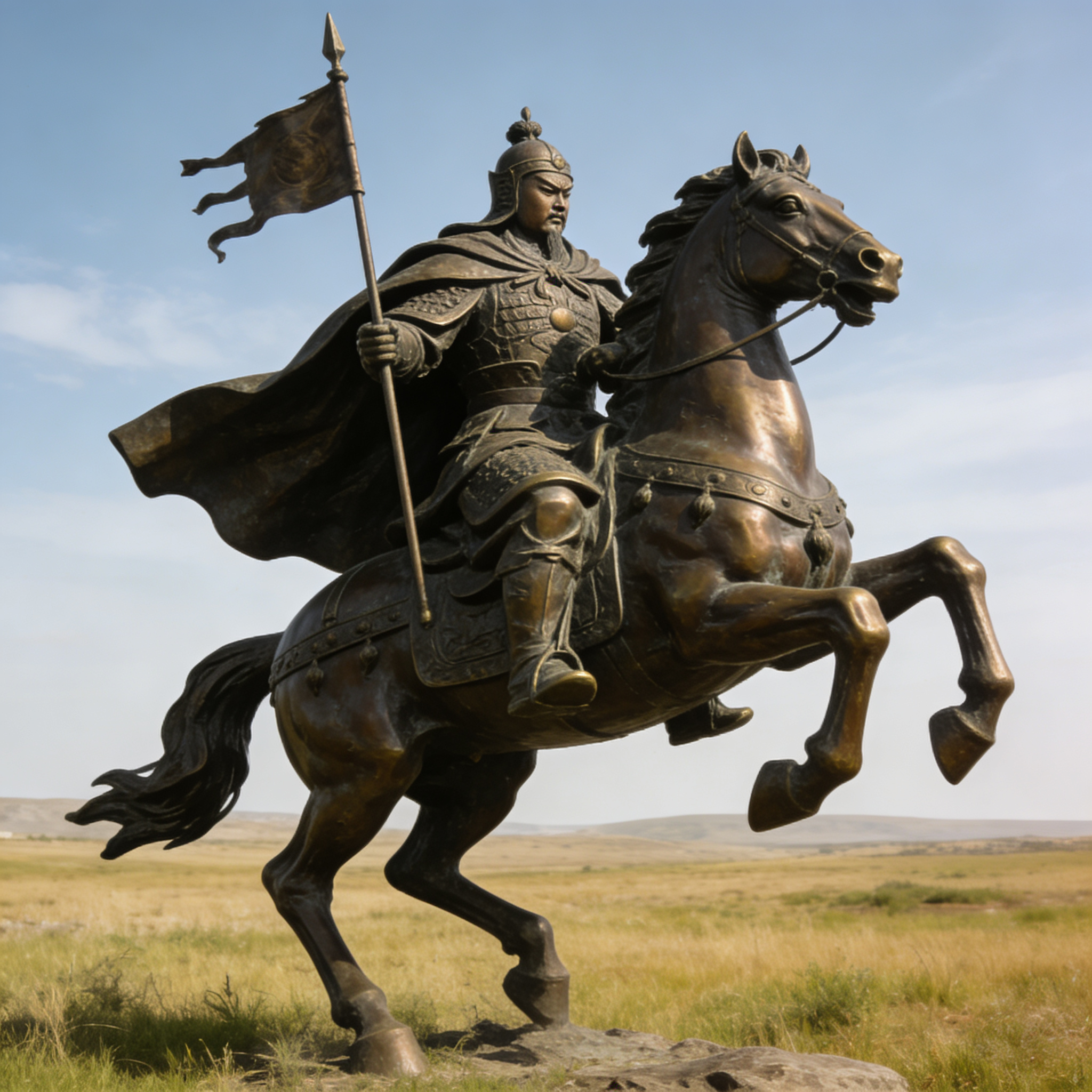 骑马人物铜雕定制户外大型铸铜古代将军雕像景区公园广场景观艺术