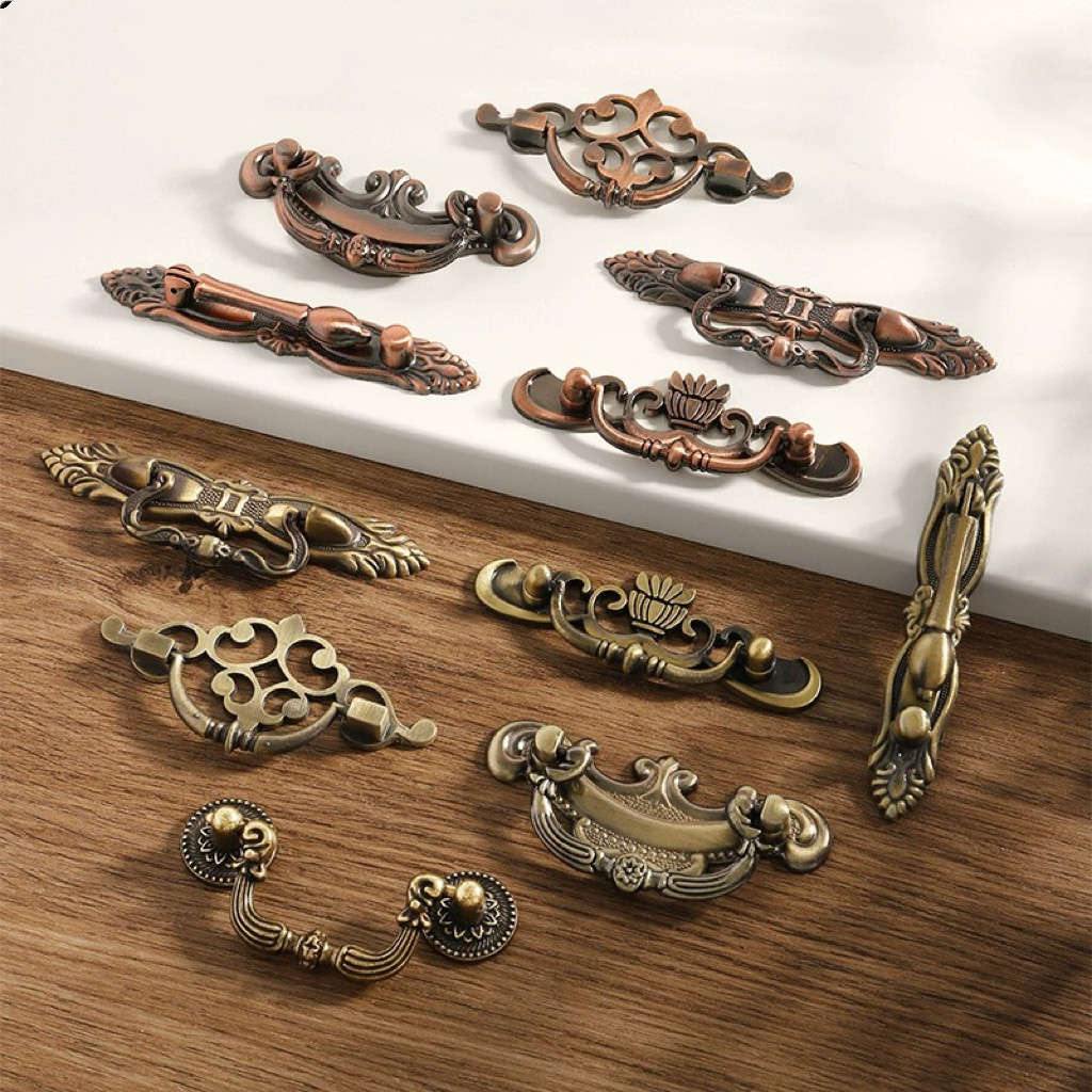 青红古铜复古欧式古典拉手家具厨柜吊环拉手鞋柜抽屉锌合金把手