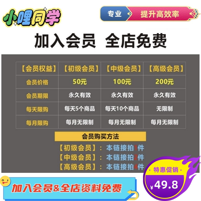 加入小哩同学店铺会员 全店资料免费非标自动化机械设计 设备图纸