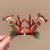 70#Christmas Hair Clips - Reindeer Clover Red Antler Set