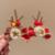 60#Christmas Hair Clips - Golden Horn &amp; Star Pair
