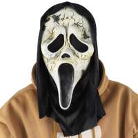 Halloween Horror Black Robe Death Skull Mask thumbnail 5