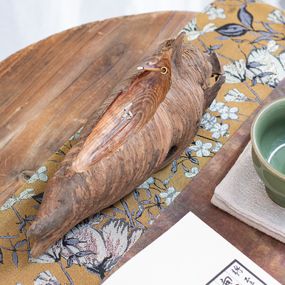 实木香插茶道摆件线香炉熏香炉子