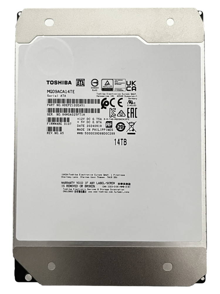 Корпоративный жесткий диск Toshiba 14 ТБ SATA MG09ACA14TE абсолютно новый оригинальный жесткий диск для настольного сервера Изображение 1