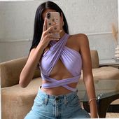 Top Woman Bandage Summer Crop Tops Vest Sexy Clothes性感