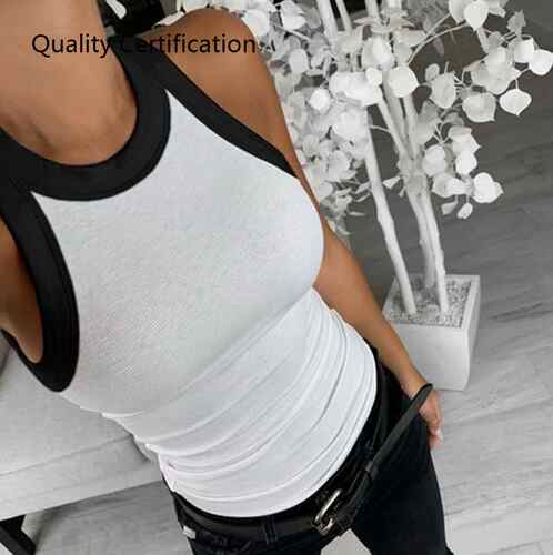 Basic Elastic Tank Top O Neck Solid Tank Top Plus Size