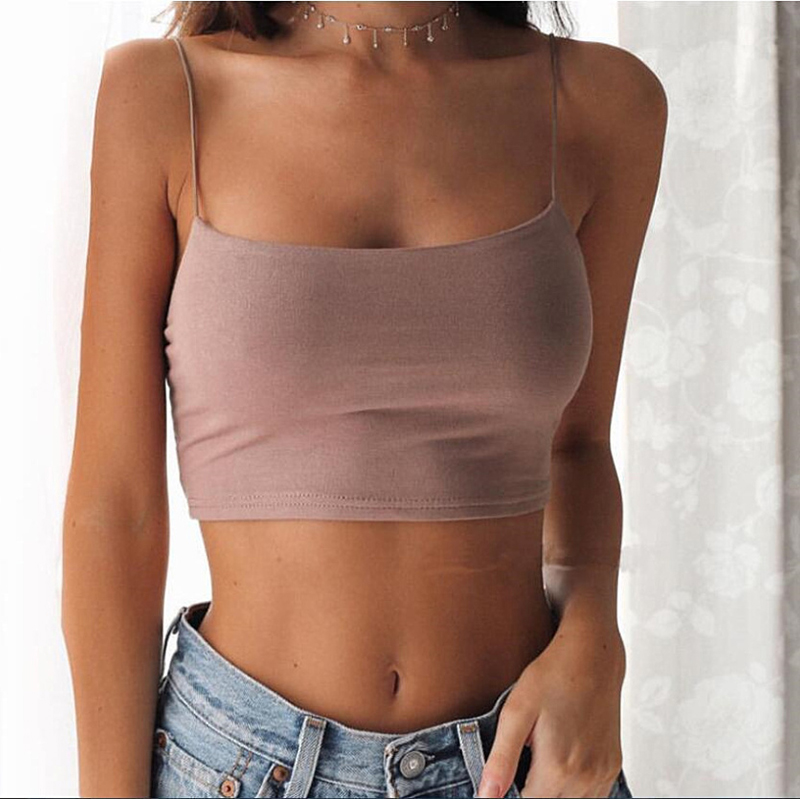 Fashion Casual Tube Top Female Sleeveless Cropped Vest小背心