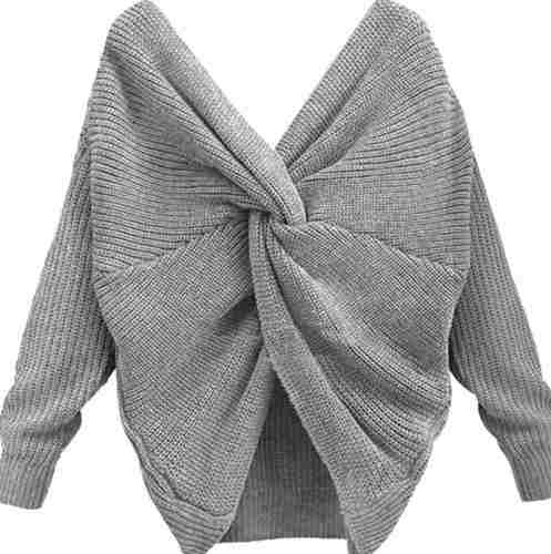 European and American long sleeve pullover back halter sweat