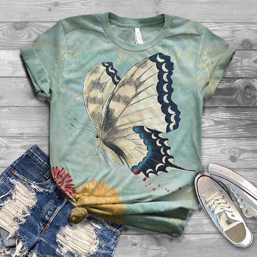T-shirt summer short-sleeved shirt same style for men&Female