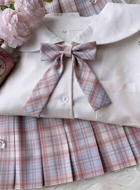 慕慕家族JK制服 桃花醉 原创领结 桃花醉同格领结日系格子学院风
