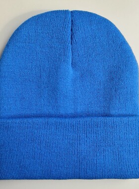 Cross-border solid-color ski cap knitted pullover跨境针织帽