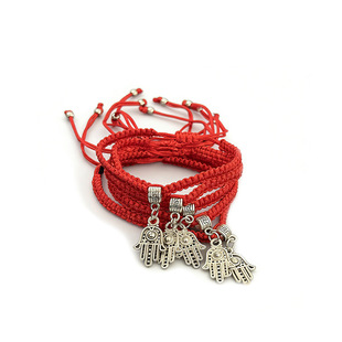 Handmade couple bracelet with palm weaving technique跨境手链